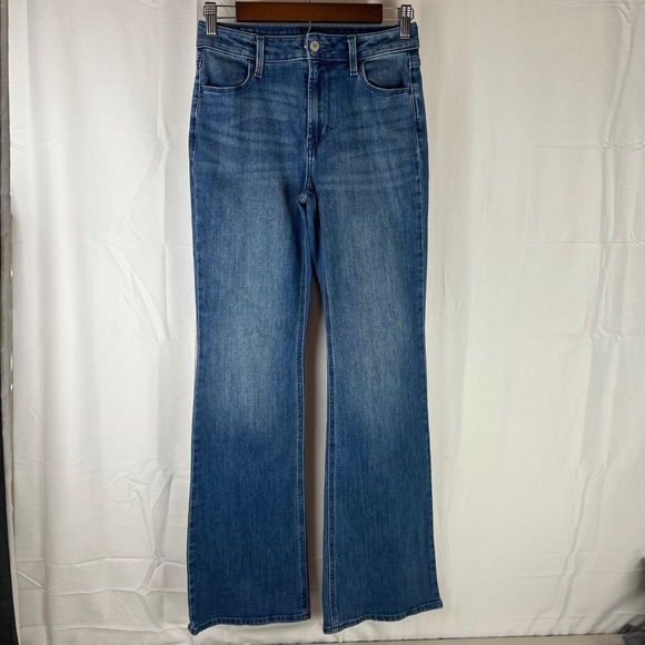 Old Navy Denim - Old Navy Wow Flare Jeans Women‎ 2 Blue High Rise Medium Wash Stretch Denim